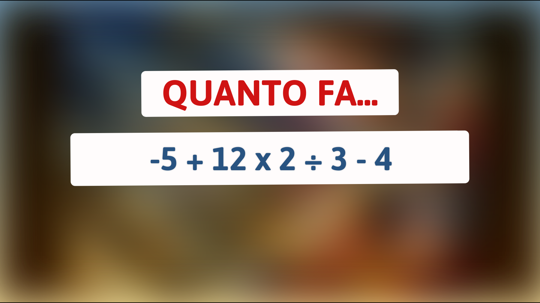 \"Puoi risolvere questo enigma matematico che solo le menti più brillanti riescono a capire?\""