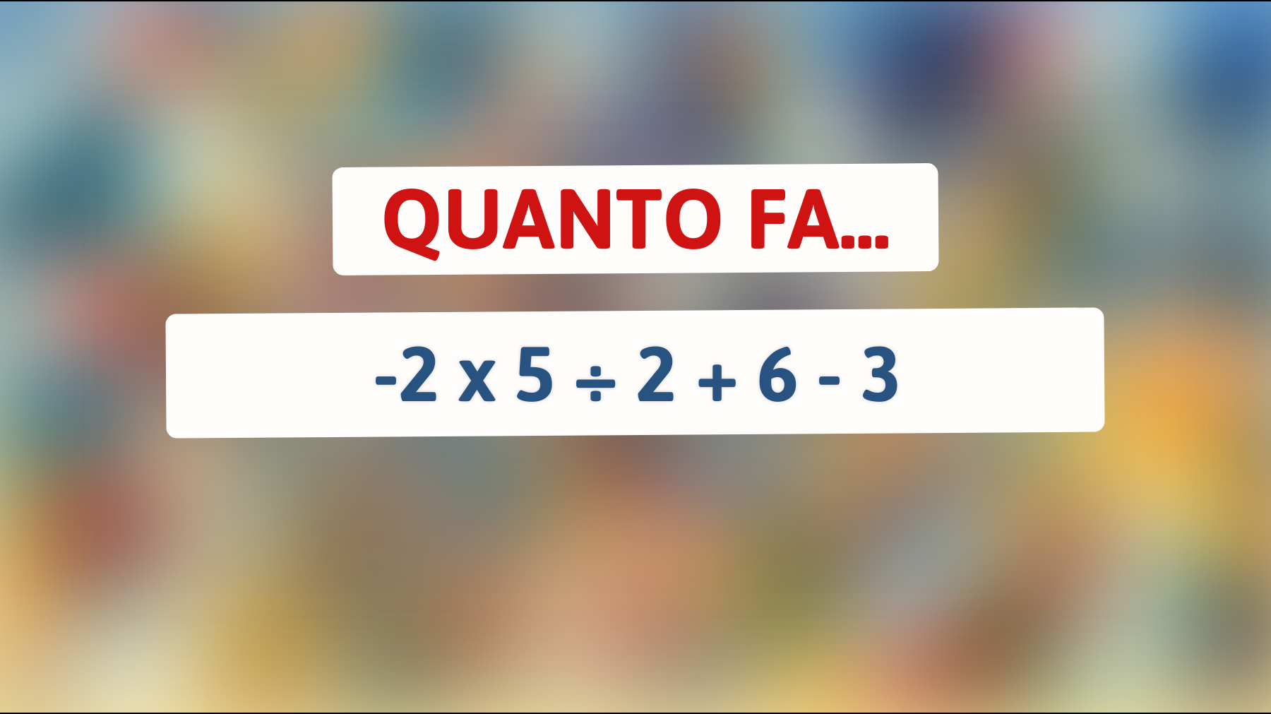 \"Sfida la tua mente con questo rompicapo matematico: Solo i più intelligenti scoprono la risposta!\""